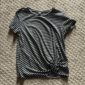 Striped Black and White Women's Top